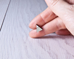 Triangle Mint White Stud Earrings - JuliaWine
