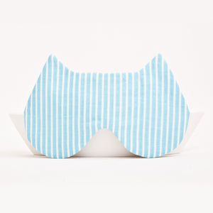 Blue Cat Sleep Mask, Striped Eye Mask , Travel gifts for Women 