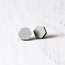 Load image into Gallery viewer, Wooden Studs Hexagon Mint - JuliaWine
