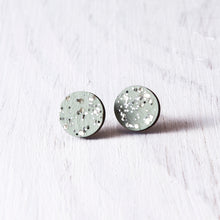 Load image into Gallery viewer, Circle Sparkle Stud Earrings Mint - JuliaWine