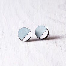 Load image into Gallery viewer, Round Stud Earrings Blue White - JuliaWine