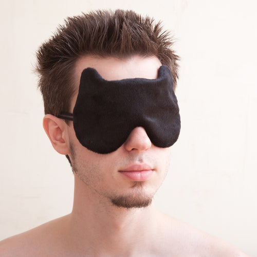 Black Bear Sleep Mask, Gift for Him - JuliaWine