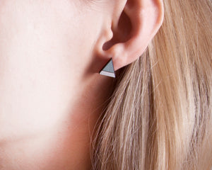 Mountain Blue White Stud Earrings - JuliaWine