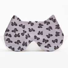 Load image into Gallery viewer, Gray Cat Sleep Mask with Bows