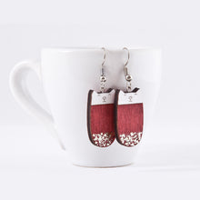Load image into Gallery viewer, Red Cat Dangle Earrings Sparkle - wishMeow