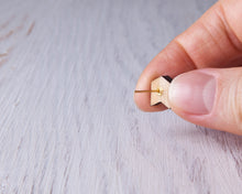 Load image into Gallery viewer, Wooden Gold Mint Arrow Studs - JuliaWine