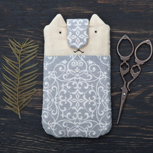 Cat Gray Floral Sleeve for iPhone 12 Pro Max