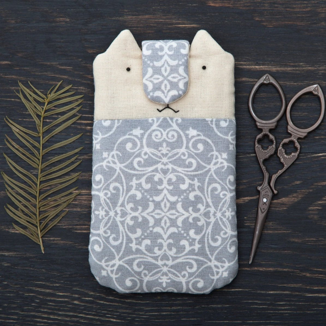 Cat Gray Floral Sleeve for iPhone 12 Pro Max
